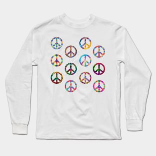 Hippie Peace Signs Long Sleeve T-Shirt